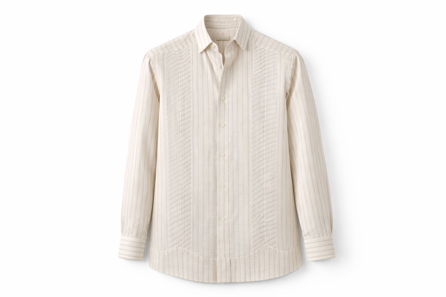 Sand Stripe Linen Chacabana – Refined Caribbean Luxury Shirt-4