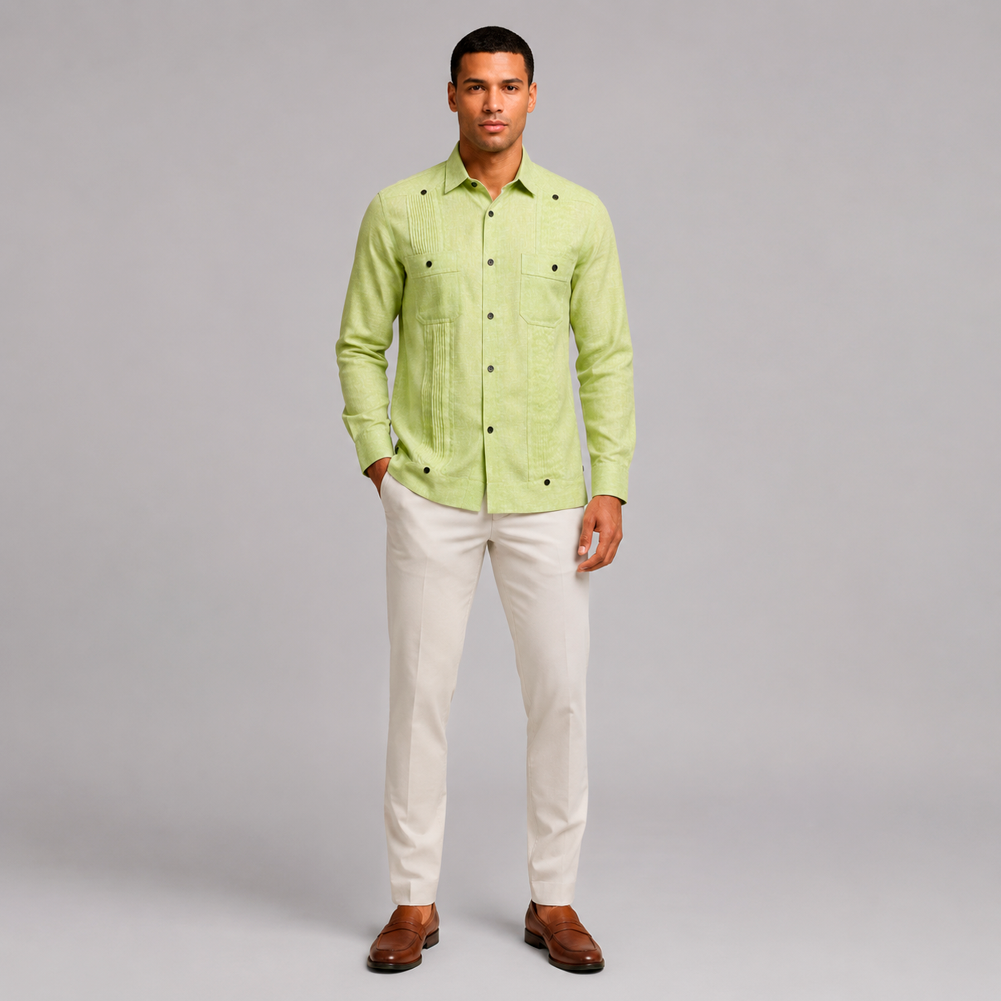 Lime Linen Luxury Chacabana – Modern Caribbean Statement Jacke
